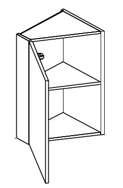 Шкаф торцевой скошенный 36 см